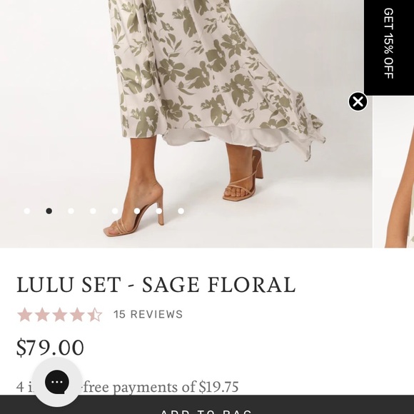 Petal & Pup Lulu Sage Green Floral Set- NEW WITH TAGS - Picture 9 of 10